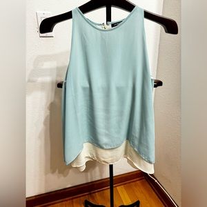 Total springtime, the blue is gorgeous, fabric a little silky. Worn a few time